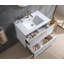 Meuble-lavabo simple avec plateau en céramique 29,92 po Areyonna