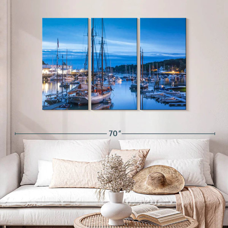 Sebbie Camden Harbor In Maine, 32" H x 50" W