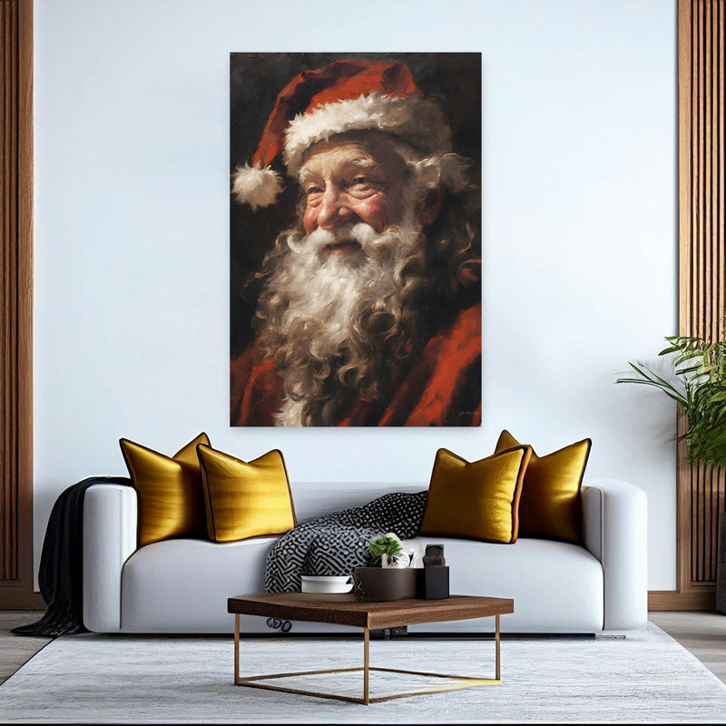 «Papa Noel», art contemporain abstrait, H 60 po x l 40 po