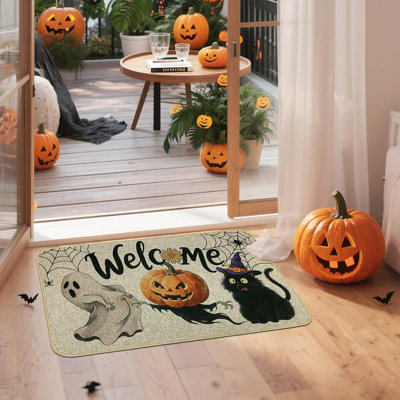 Paillasson d'Halloween citrouille d'Halloween
