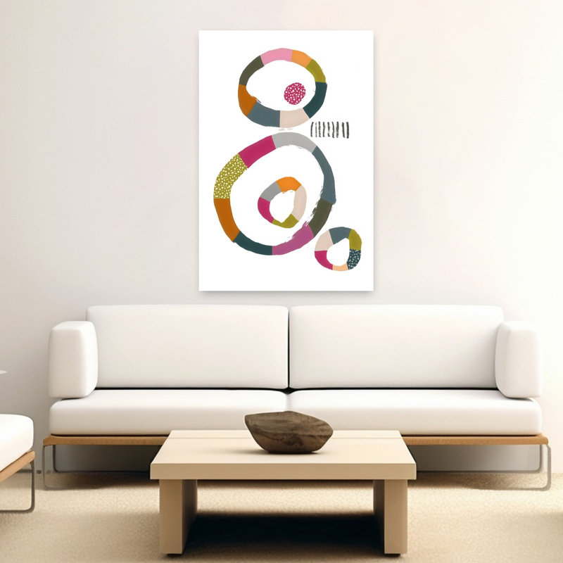 Art mural moderne abstrait abstrait coloré audacieux 3, 60" H x 40" W