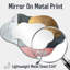 Géométrique doré rose et gris Pure Form X - miroir géométrique asymétrique irrégulier, miroir mural moderne, imprimé sur métal-333082569