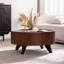 Table basse ronde avec rangement caché