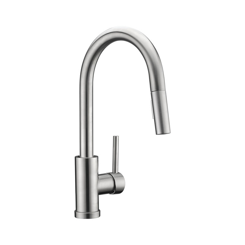 Single Handle Two Modes Pull-down Kitchen Faucet, Brushed Nickel