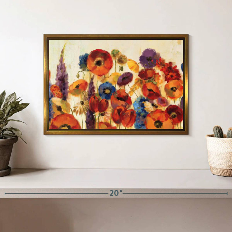 Jardin joyeux, Cadre flottant doré, 13 po x 9 po