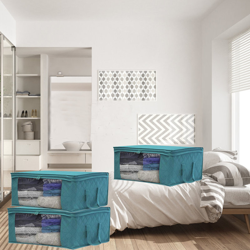 Rangement sous le lit en tissu, Vert
