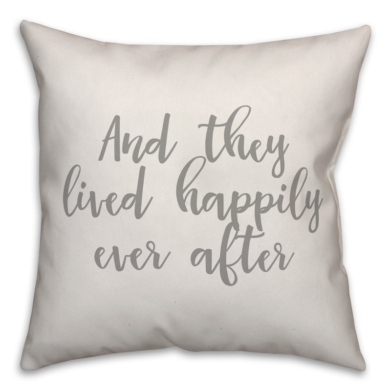  Coussin Happily Ever After, Blanc, Coussin et housse de coussin