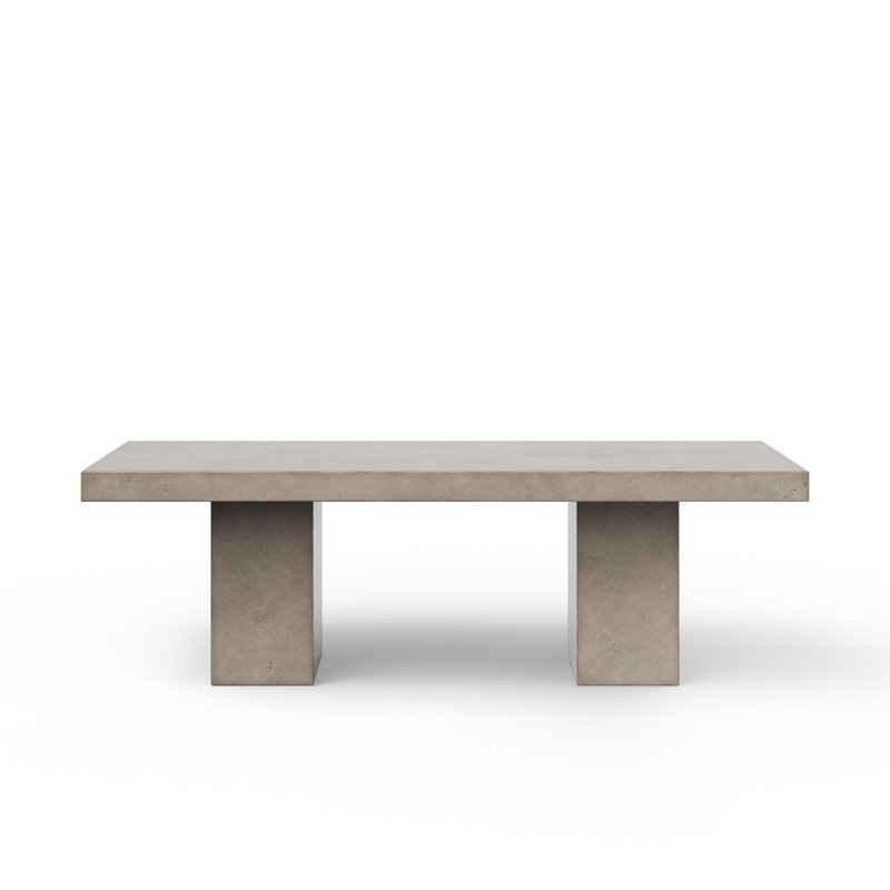 Table de salle à manger Kareen, Table standard (hauteur de 30,5 po), L 95 po x l 47 po, Gris foncé