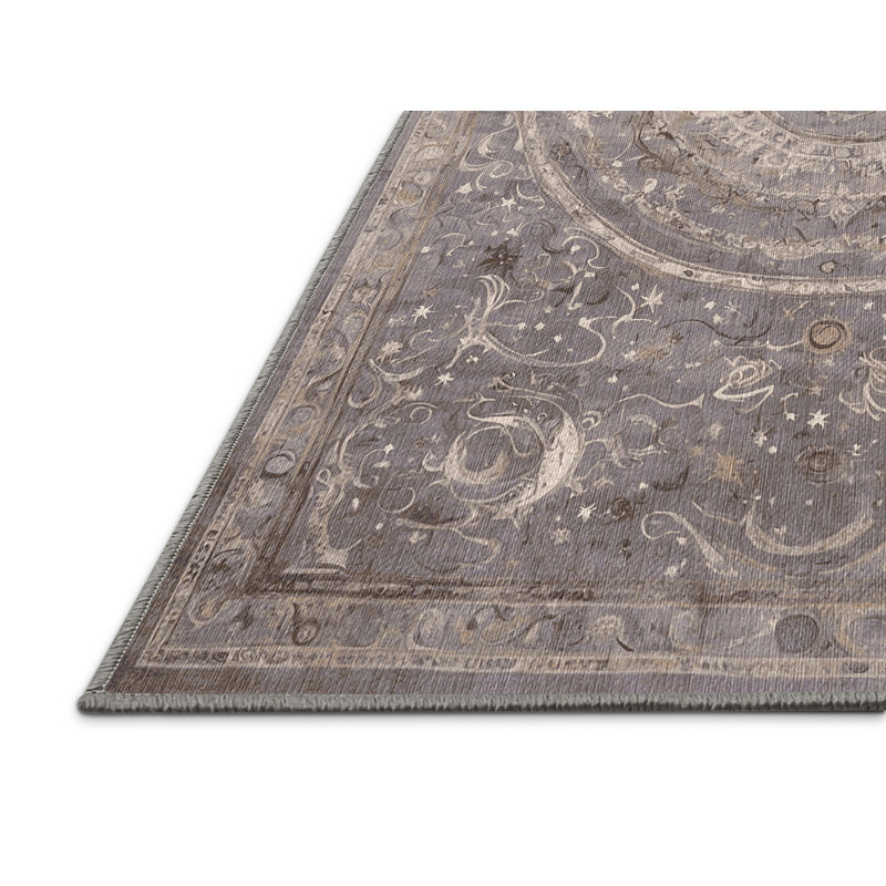 Machine Washable Gray Area Rug