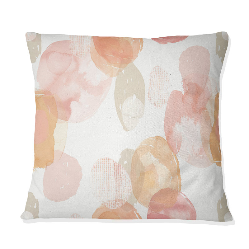 Coussin décoratif orange, beige et bohème Boho, H 16 po x l 16 po