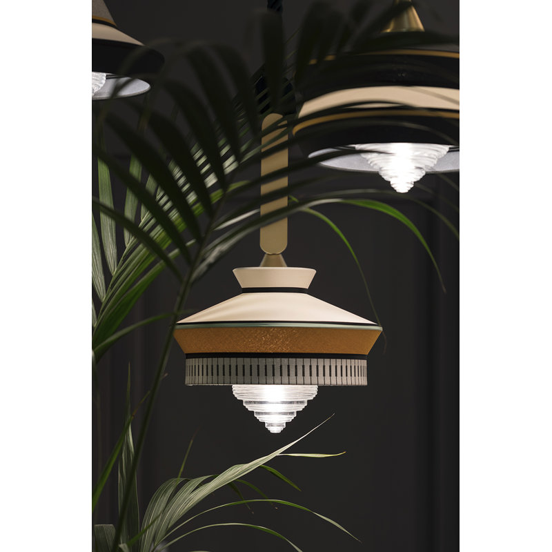 Calypso So Xl Outdoor Suspension Lamp, 24.8" H x 14.2" W x 14.2" D, Yellow