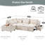Canapé-lit modulaire en L Chenillaire, canapé convertible en chenille à 6 places avec accoudoirs de charge et repose-pieds à double usage-1097008848