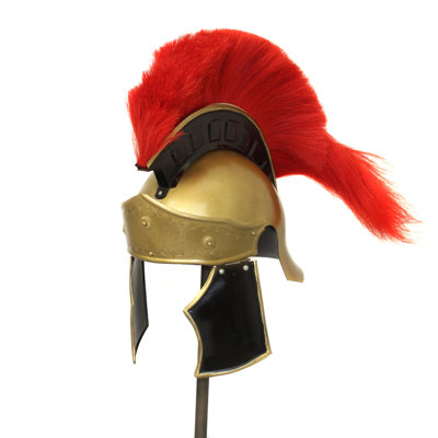 Sculpture casque à plumes grecos replica Galan