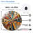 Vintage Colorful Framed Wall Clock for Home Decor Art - 12'' Modern Glass Wall Clock