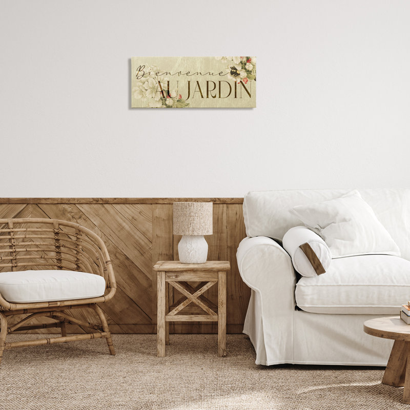 Toile de jardin rétro vintage, design par Lil 'Rue, H 10 po x l 24 po