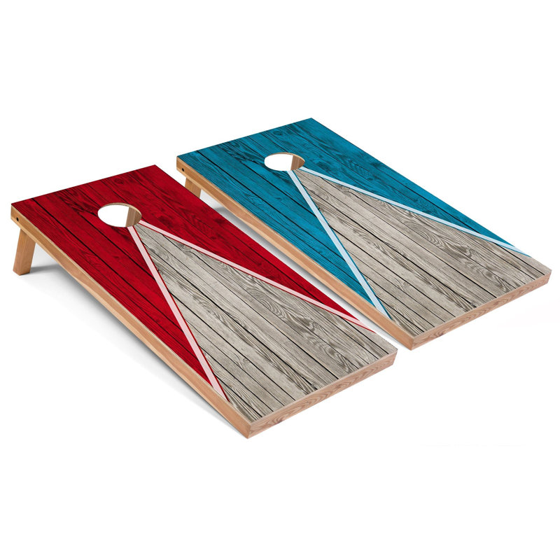 Pyramid Cornhole, Rouge/turquoise