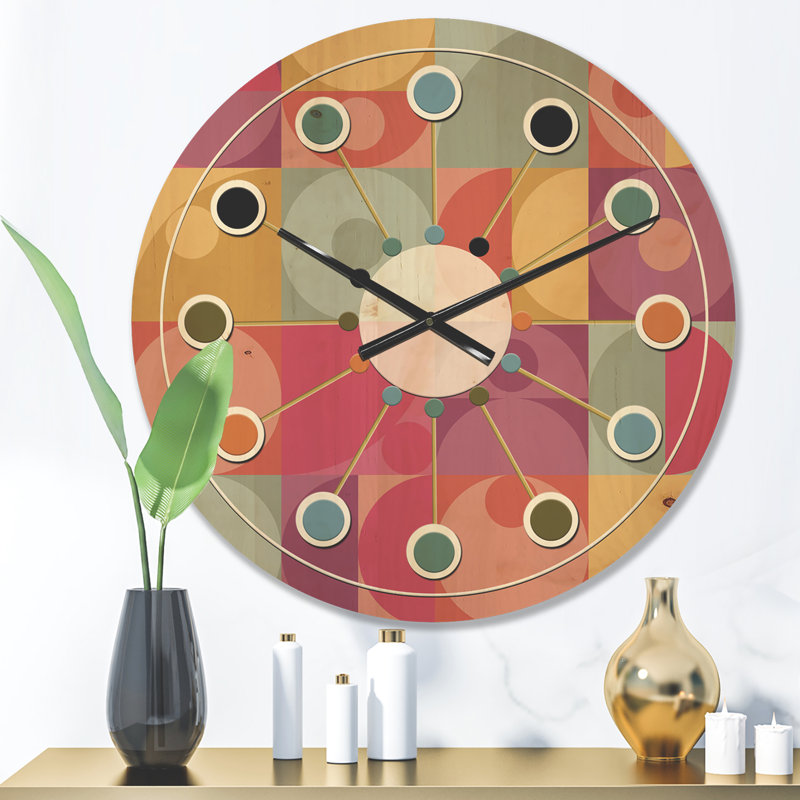 Horloge murale géométrique Minimal I, Moyen