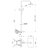 10.04*7.68" Thermostatic Shower System Rain Shower Head Set, 3 Function Metal Wall Mount Exposed Shower System with Rough-in Valve