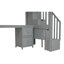 Structure de lit mezzanine avec bureau intégré et tiroirs de rangement doubles
