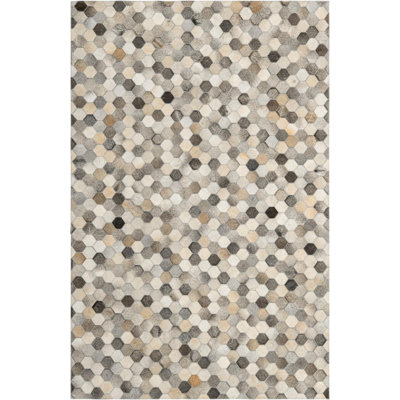  Mosaic Cowhide Leather Rug