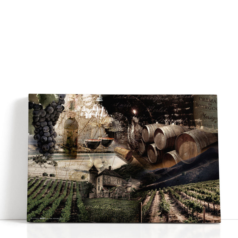 Vin - reproduction d'art sur toile, H 20 po x l 30 po