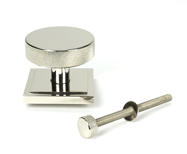 Brompton Single Dummy Door Knob , Polished Nickel