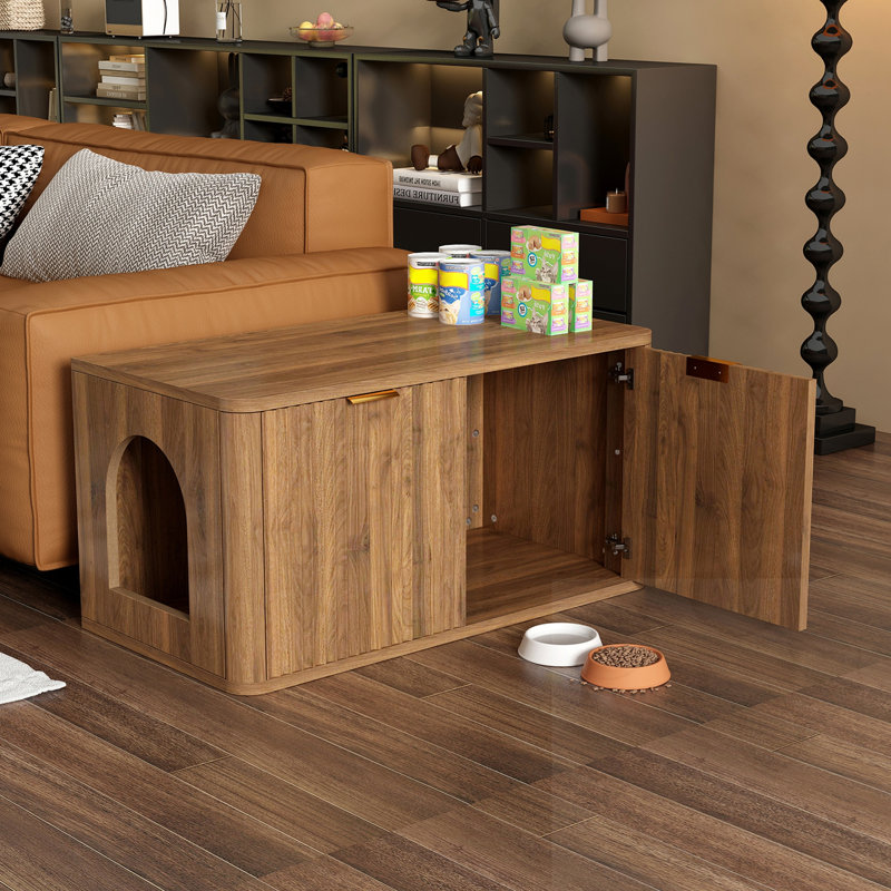Mobilier de litière cannelée pour chat
