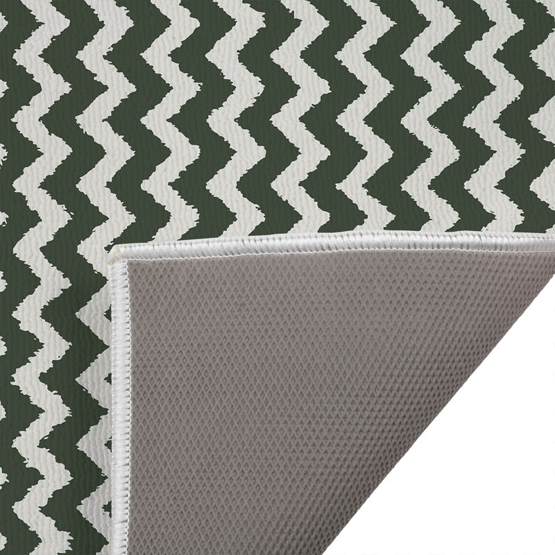 Tapis de toilette Chevy Tribal, L 24 po x L 17 po, Chimichurri / vert