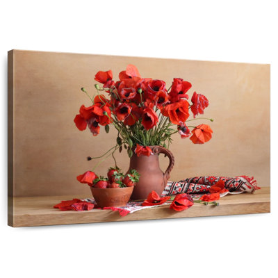 Harnek, coquelicots rouges et fraises