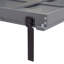 Grand lit escamotable mural avec rangement hydraulique, canapé, tablettes et tiroirs, éclairage DEL / USB, panneau gris foncé, canapé beige-130487754