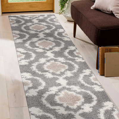 Hegwood Moroccan Dark Gray/Beige/Ivory Area Rug