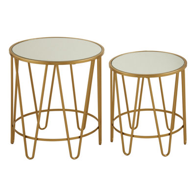 Orofino Glass Top Frame Nesting Tables