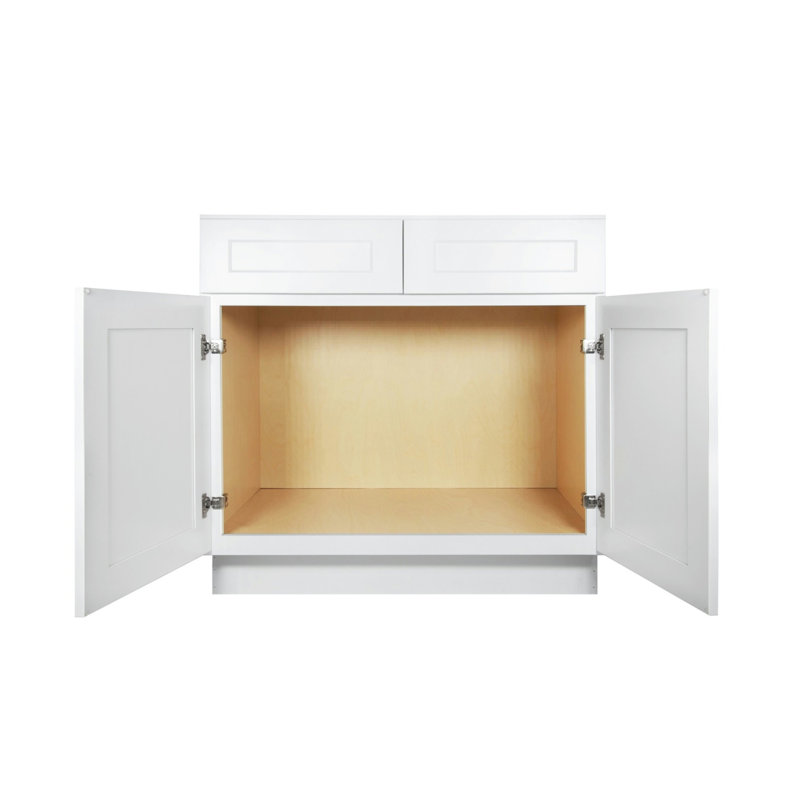 Meuble sous-évier de cuisine, à assembler soi-même, 61 cm de profondeur x 91 cm de largeur x 88 cm de hauteur, blanc, 36"