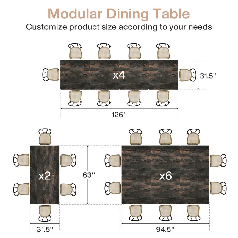 Square Dining Table, 31.5" Industrial Dinner Table, Black, Vintage  Black