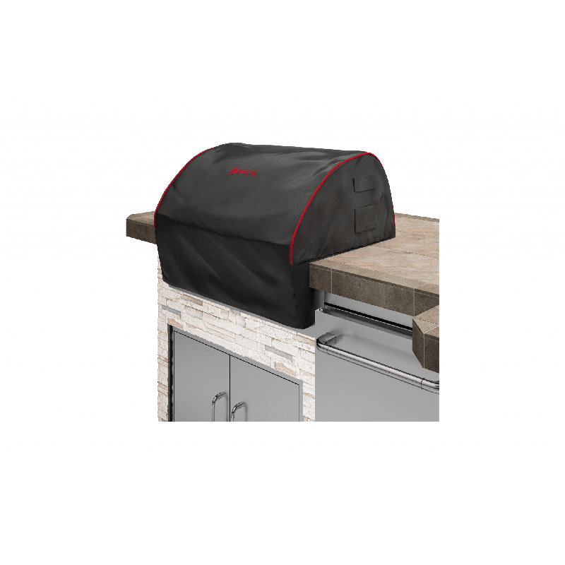 Bull Outdoor Products 24 Inch Grill Head Cover Polyester Black with Red Piping
