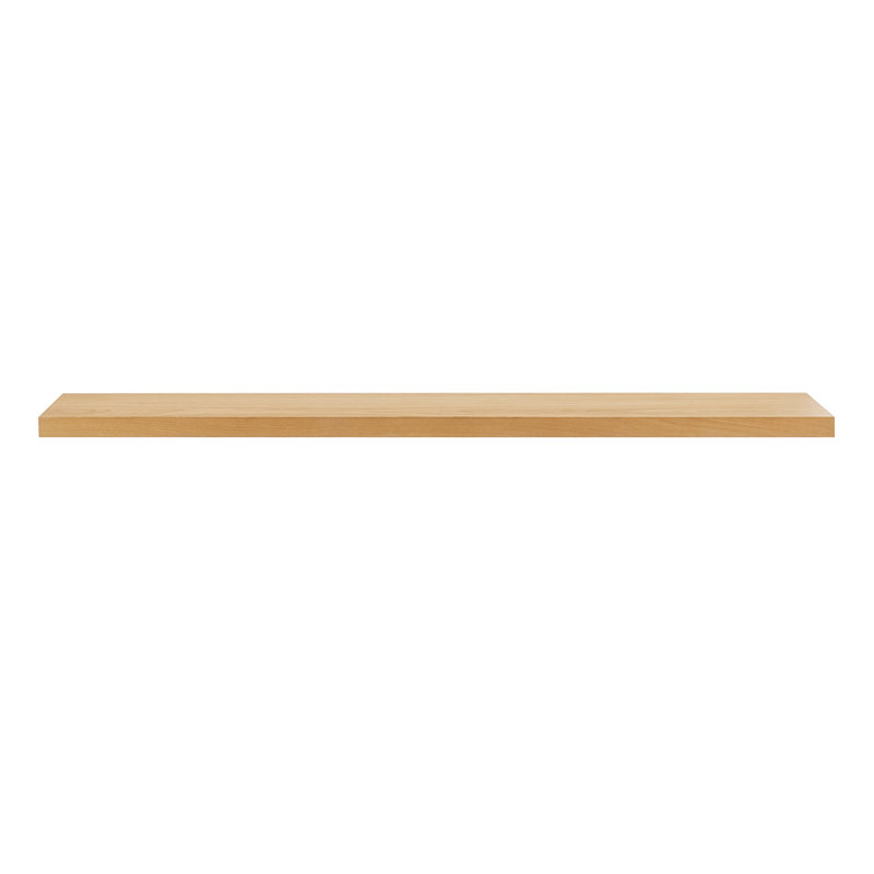 Sherice Floating Shelf, 1.97" H x 74.81" W x 10.24" D, Oak