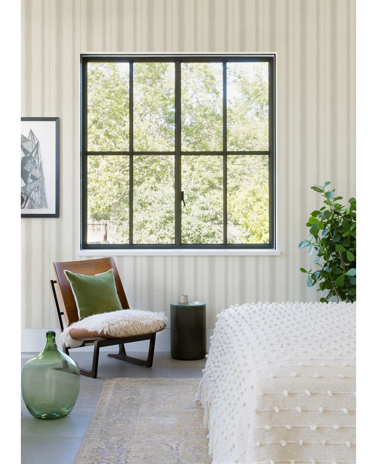 Carmelia Modern Unpasted Wallpaper, Gray