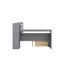 Full Size Daybed With Storage Cabinets And 2 Drawers, Wooden L-Shape Daybed Frame With Study Desk And Built-In Bookshelf-83657569