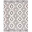 Amelio Hand Woven Wool/Cotton Geometric Rug in Ivory/Black-352613107