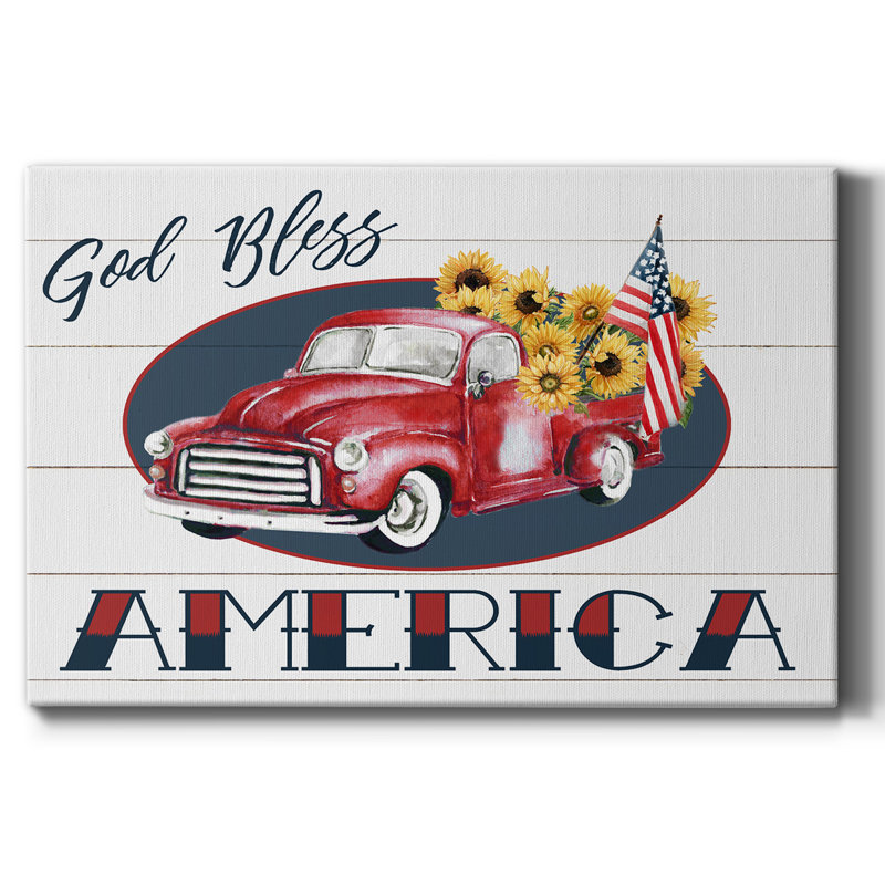 Toile tendue avec châssis God Godess America, H 12 po x l 18 po
