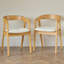 4 -Person Rubberwood Solid Wood Dining Set-1929245271