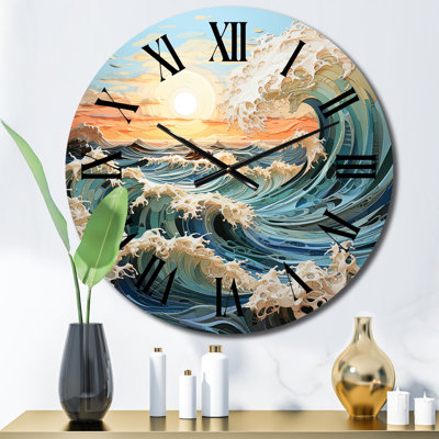 Kinetic Art Kinetic Waves II - Horloge murale nautique et de plage
