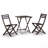 3-Piece Eucalyptus Bistro Set, Square, Espresso-49958129