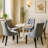 Tufted Upholstered Gray Dining  Chair -1156578418