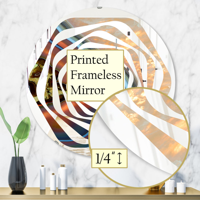 Miroir mural Whirl, H 23,6 po x l 23,6 po