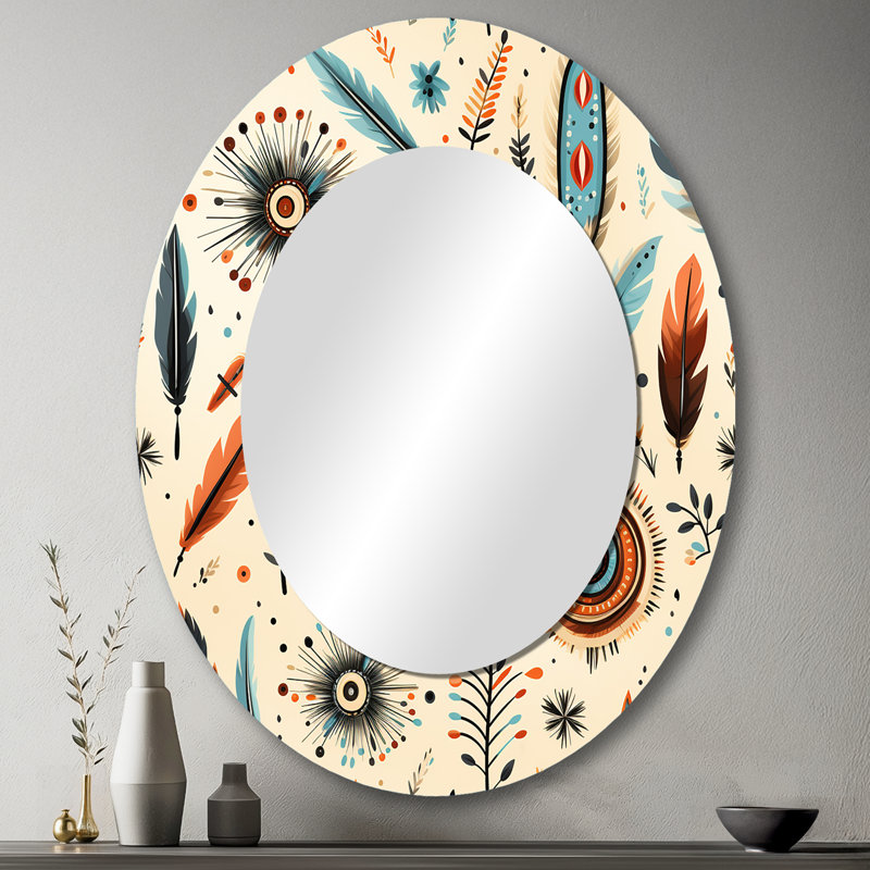 Motif bohème beige rétro nomade Ii Boho, H 43 po x l 33 po