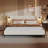 Chic Boucle Upholstered King Bed With Integrated Reading Lights And Functional Headboard Shelves