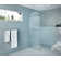 Maven 32 in. x 86.75 in. Fully Frameless Arched Fluted Single Fixed Shower Panel