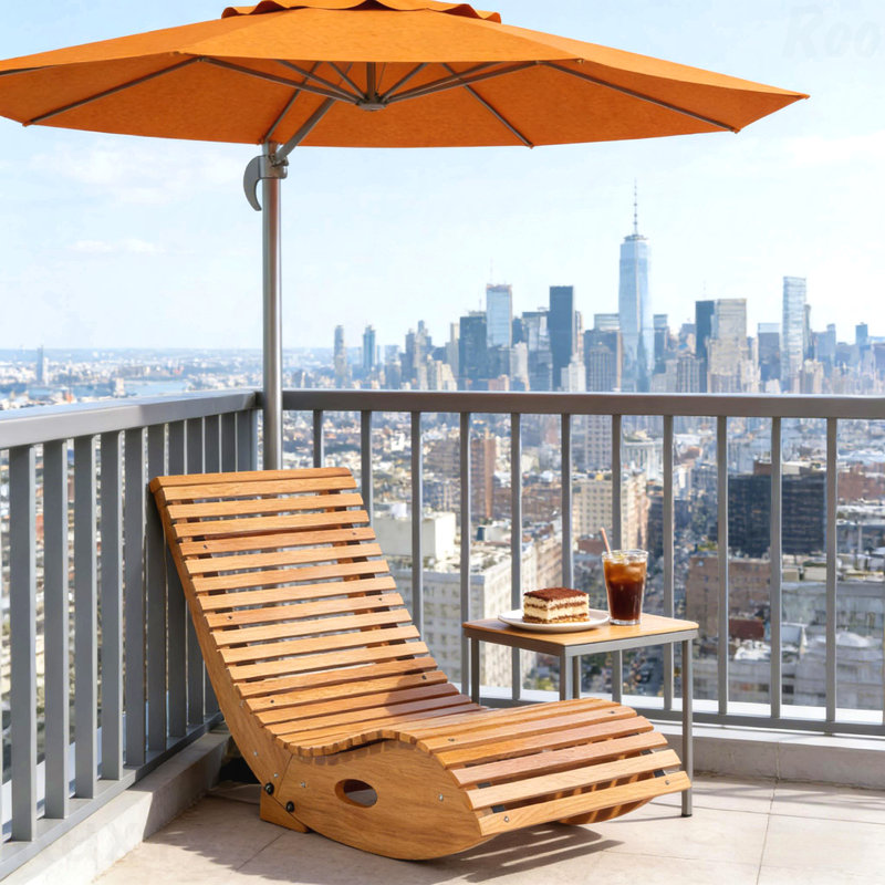 Chaise berçante en bois, chaise berçante d'extérieur