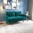 Anacapa 58" Velvet Round Arm Sofa Loveseat-815099280